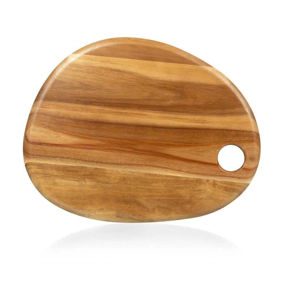 Picnic Time Family of Brands Pebble Shaped Acacia Serving Board, 18" x 15" - lily & onyx