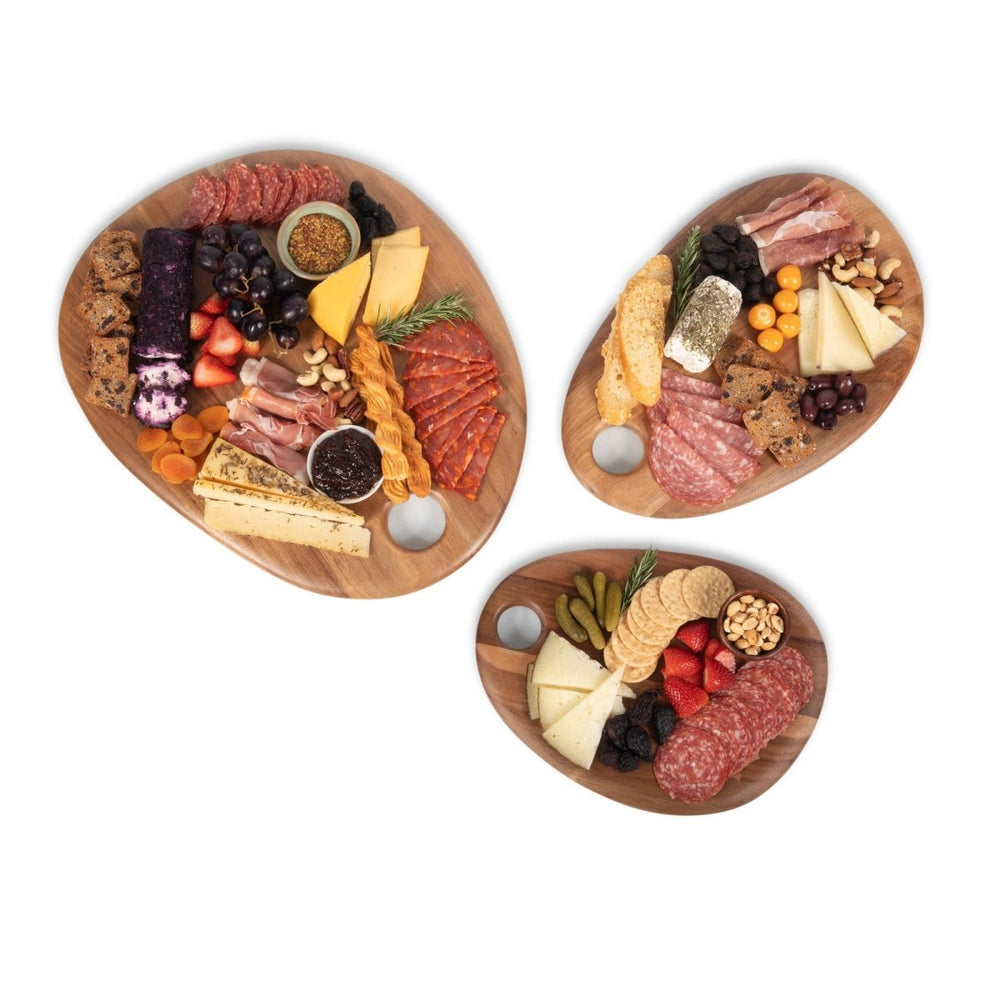 
                      
                        Picnic Time Family of Brands Pebble Shaped Acacia Serving Boards, Set of 3 - lily & onyx
                      
                    