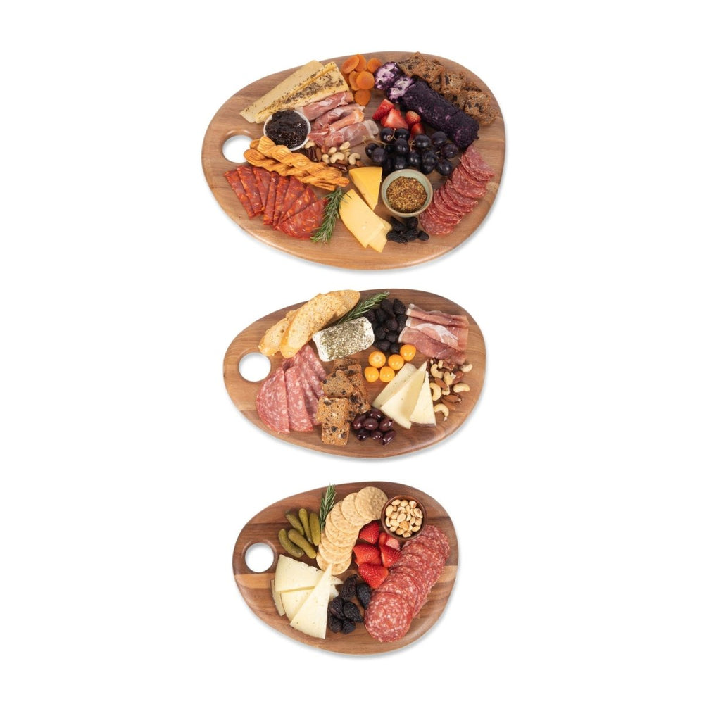 
                      
                        Picnic Time Family of Brands Pebble Shaped Acacia Serving Boards, Set of 3 - lily & onyx
                      
                    