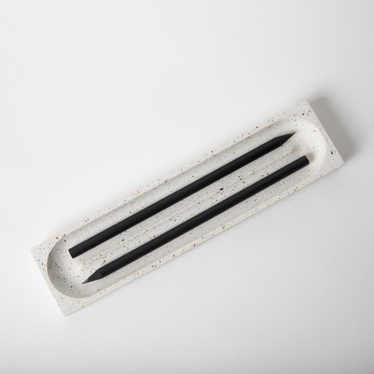 Pretti.Cool Pencil Tray | White Terrazzo - lily & onyx