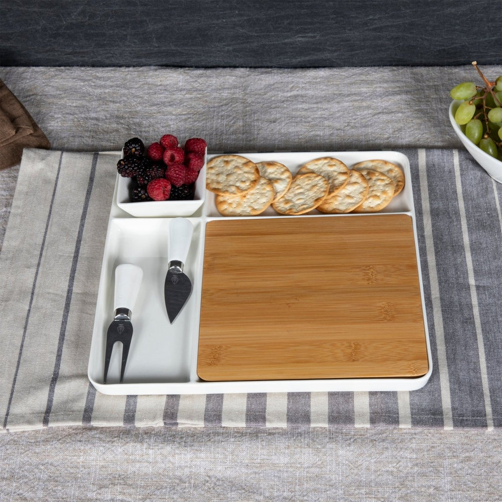Picnic Time Family of Brands Peninsula Cutting Board & Serving Tray - lily & onyx