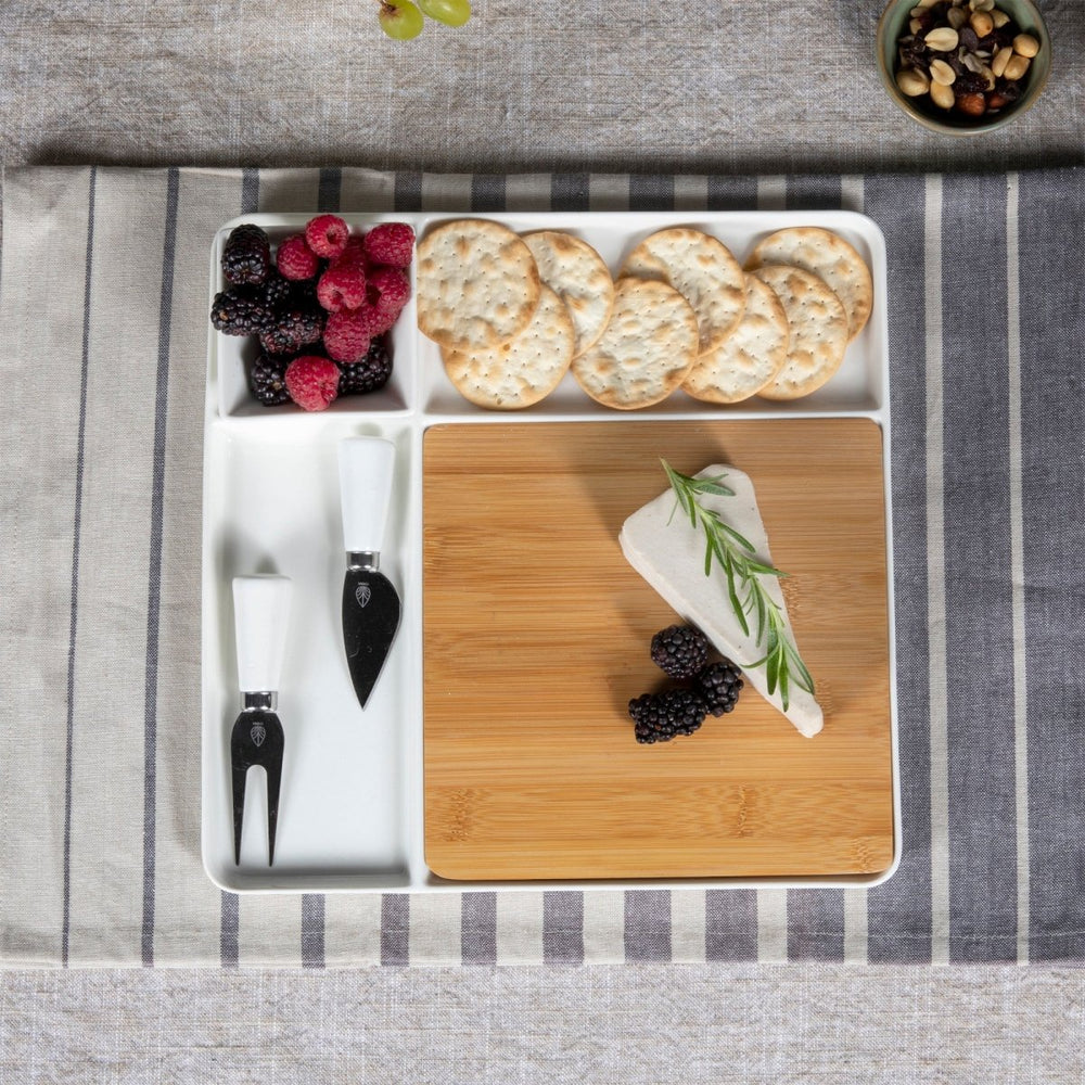 Picnic Time Family of Brands Peninsula Cutting Board & Serving Tray - lily & onyx