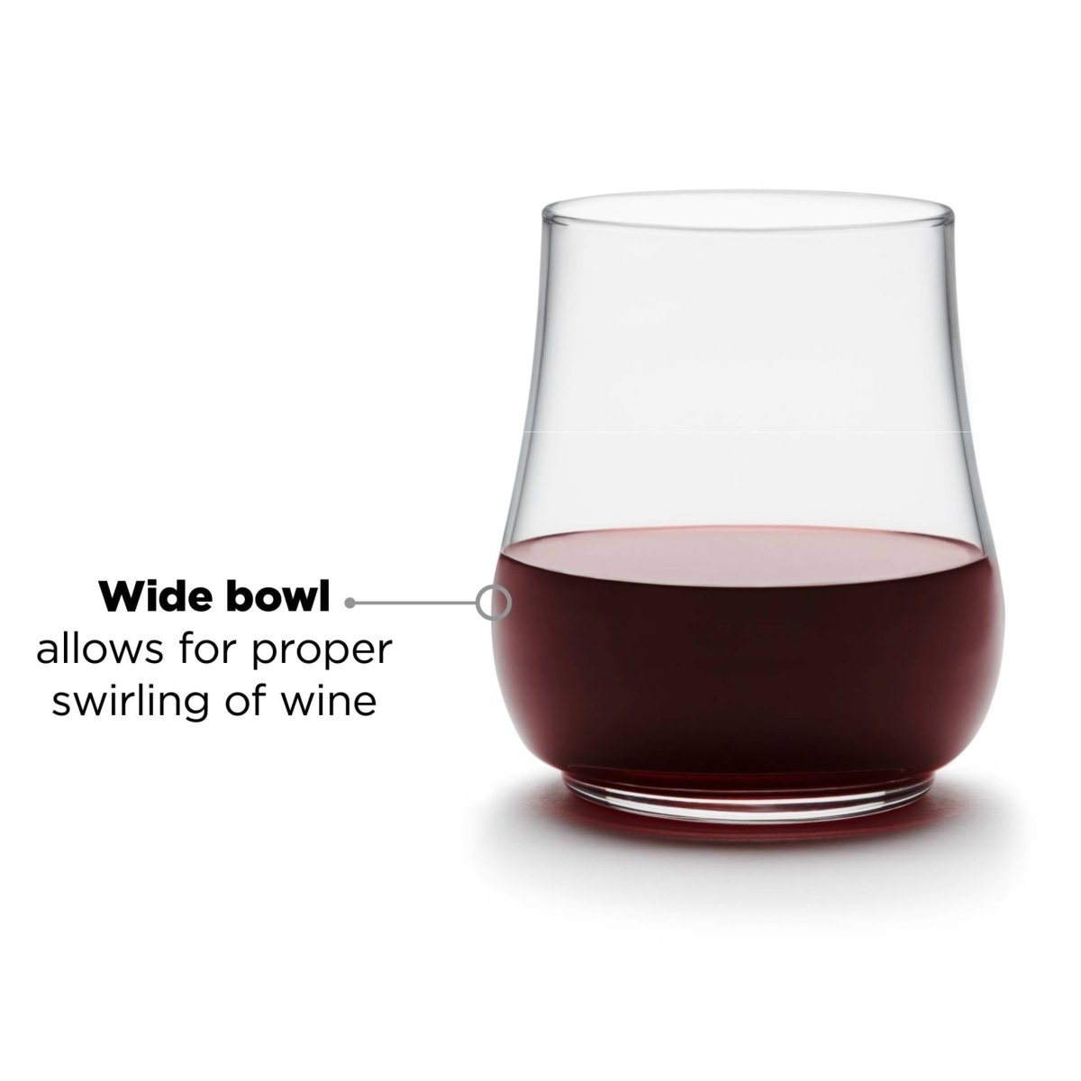 Libbey Perfect For Everything Stackable Stemless Glasses, 17 - ounce - Set of 6 - lily & onyx