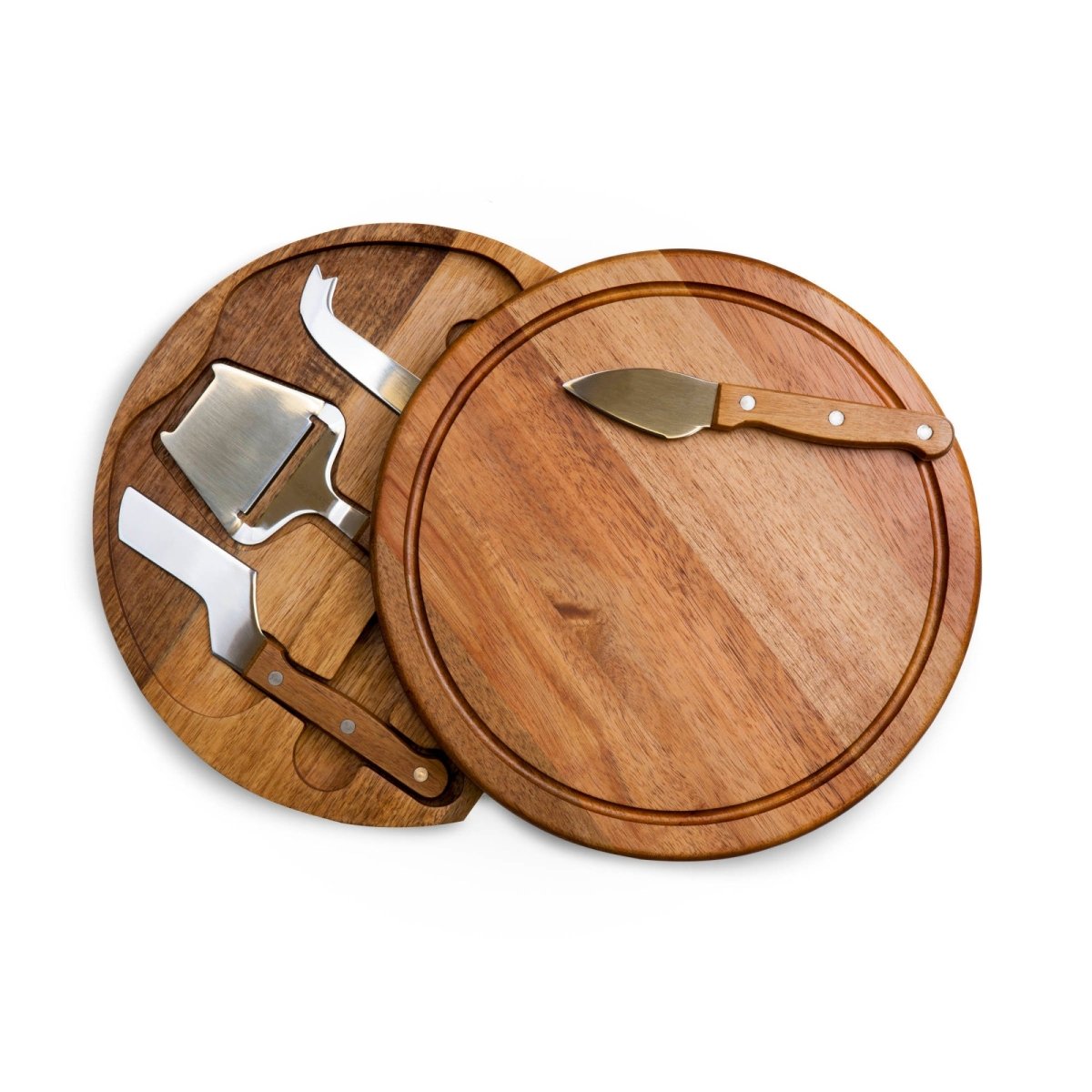 Picnic Time Family of Brands Acacia Circo Cheese Cutting Board & Tools Set