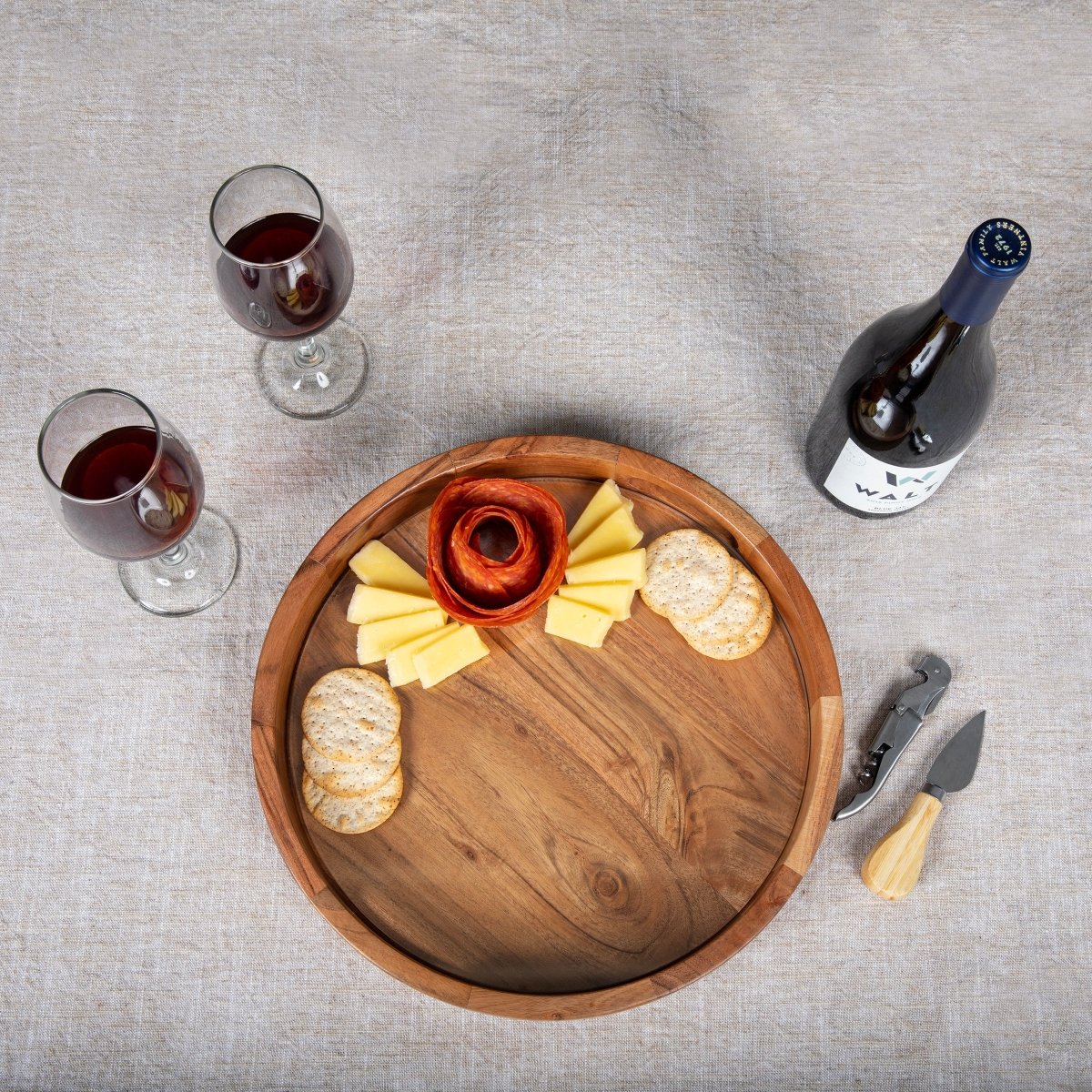 Picnic Time Family of Brands Barista Serving Tray with Glass Insert