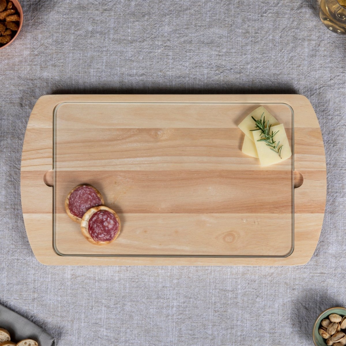 Picnic Time Family of Brands Billboard Glass Top Serving Tray