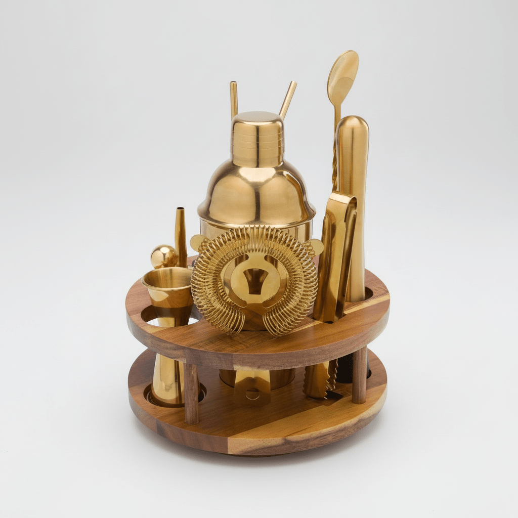 Picnic Time Family of Brands Carousel Lazy Susan Bar Set