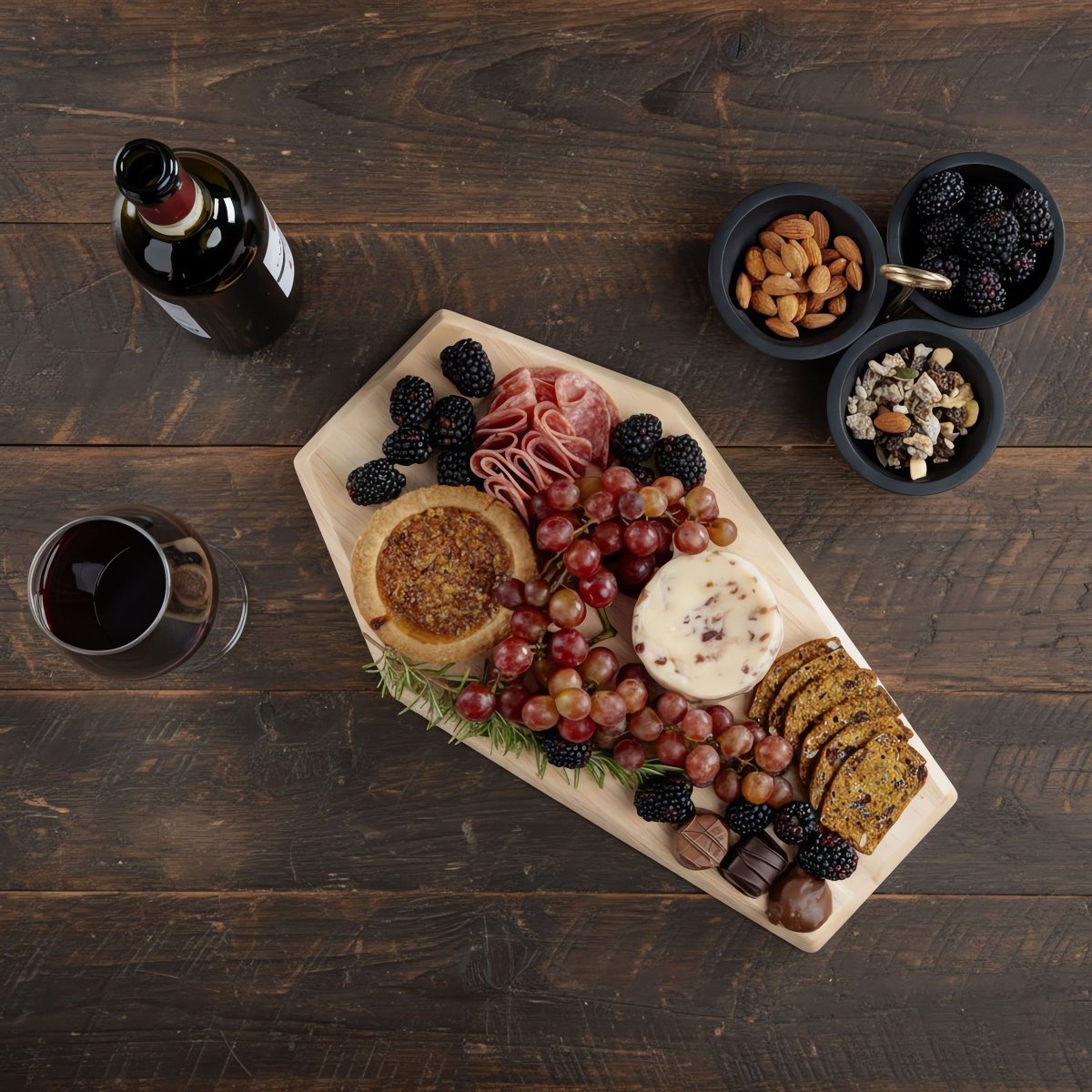 Picnic Time Family of Brands Coffin Shaped Parawood Charcuterie & Serving Board