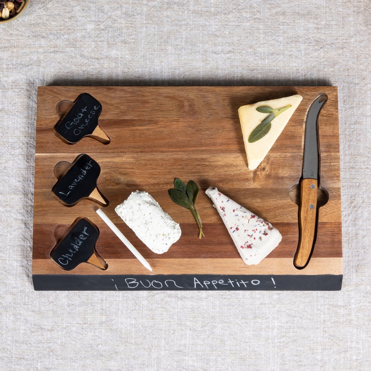 Picnic Time Family of Brands Delio Acacia Cheese Cutting Board & Tools Set