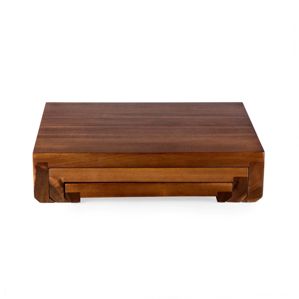 Picnic Time Family of Brands Etage Acacia Serving Pedestals, Set of 3