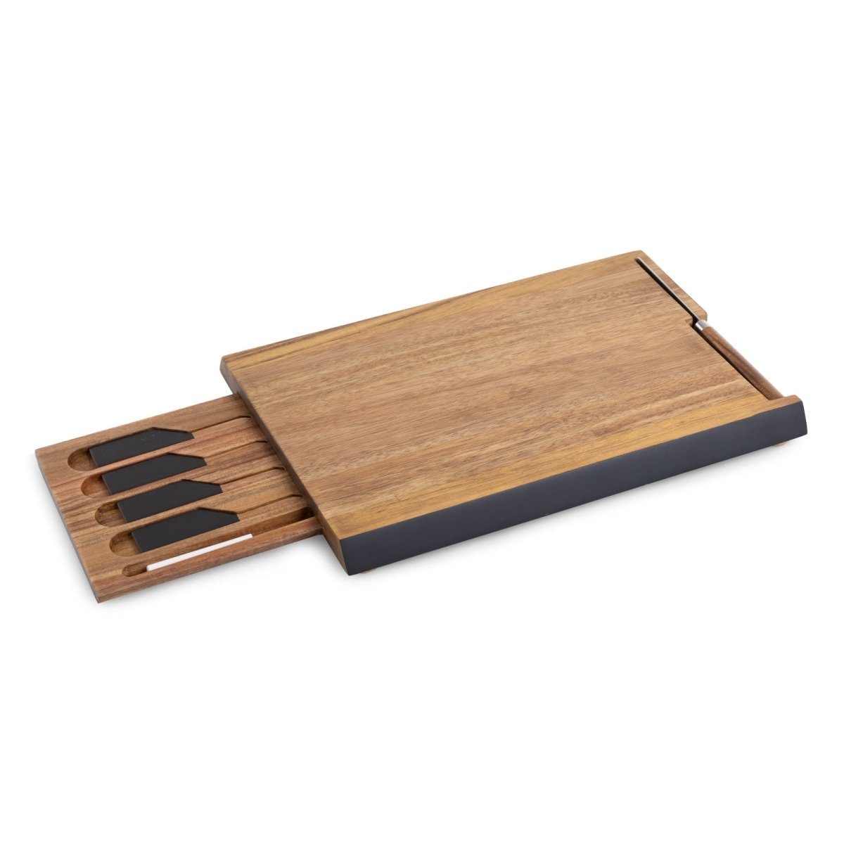 Picnic Time Family of Brands Formaggio Acacia Cheese Board & Tools Set with Hidden Compartment