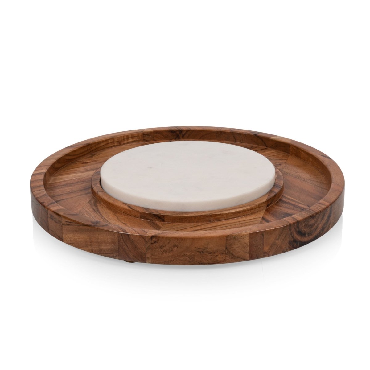 Picnic Time Family of Brands Isla Serving Platter with Marble Cheeseboard Insert