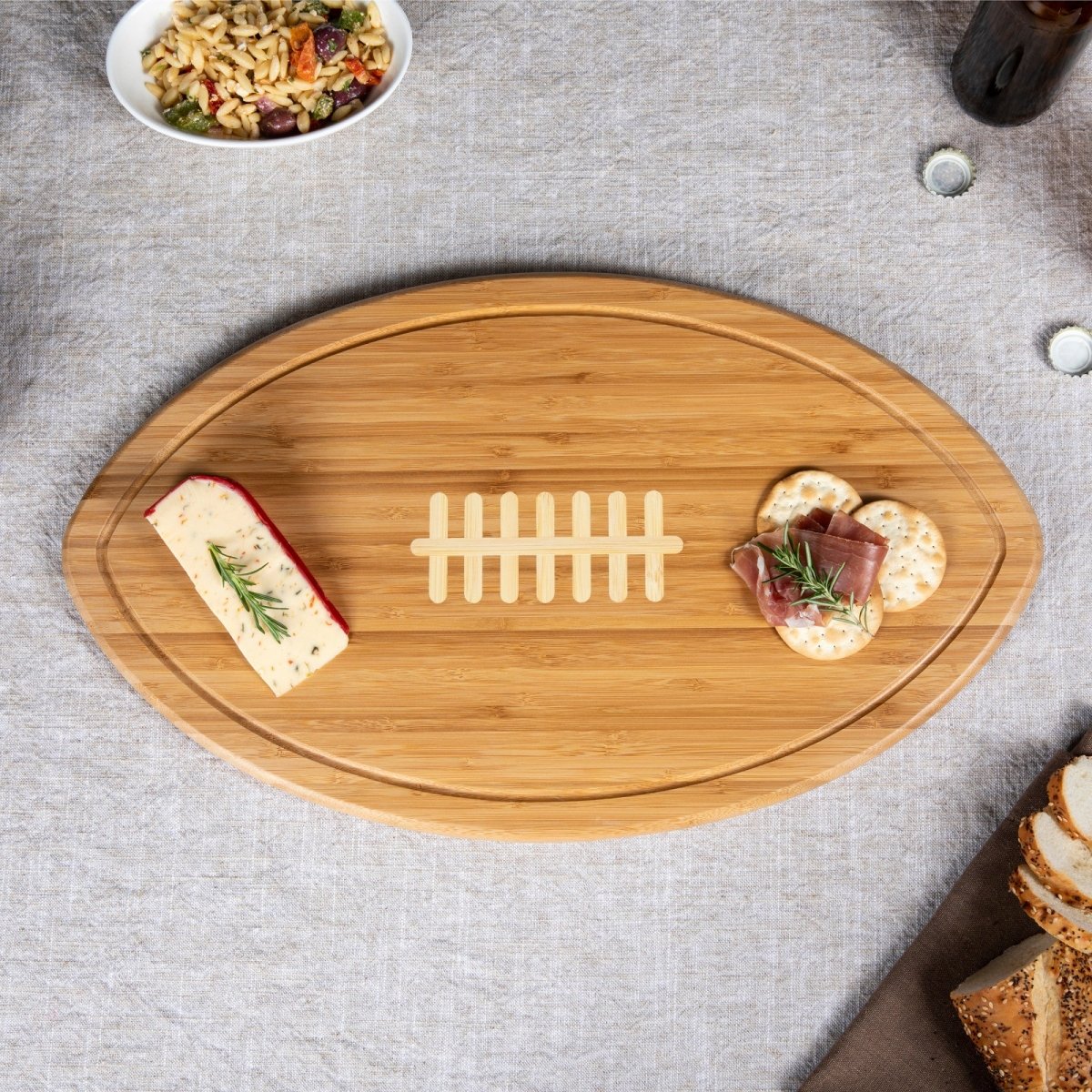 Picnic Time Family of Brands Kickoff Football Cutting Board & Serving Tray