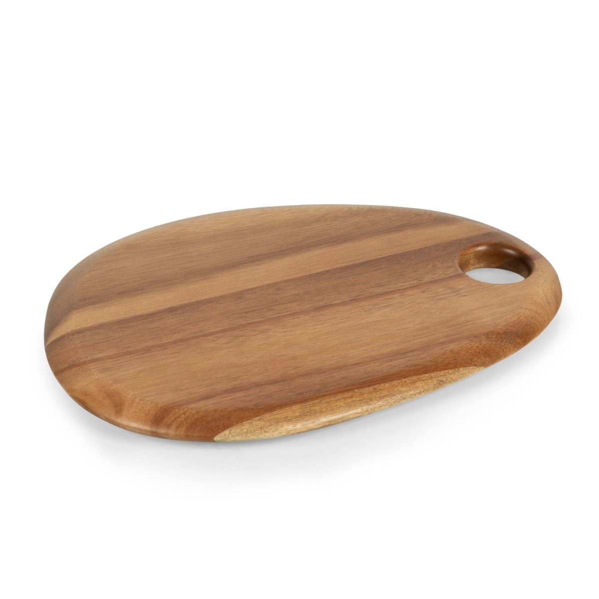 Picnic Time Family of Brands Pebble Shaped Acacia Serving Board, 12" x 9"