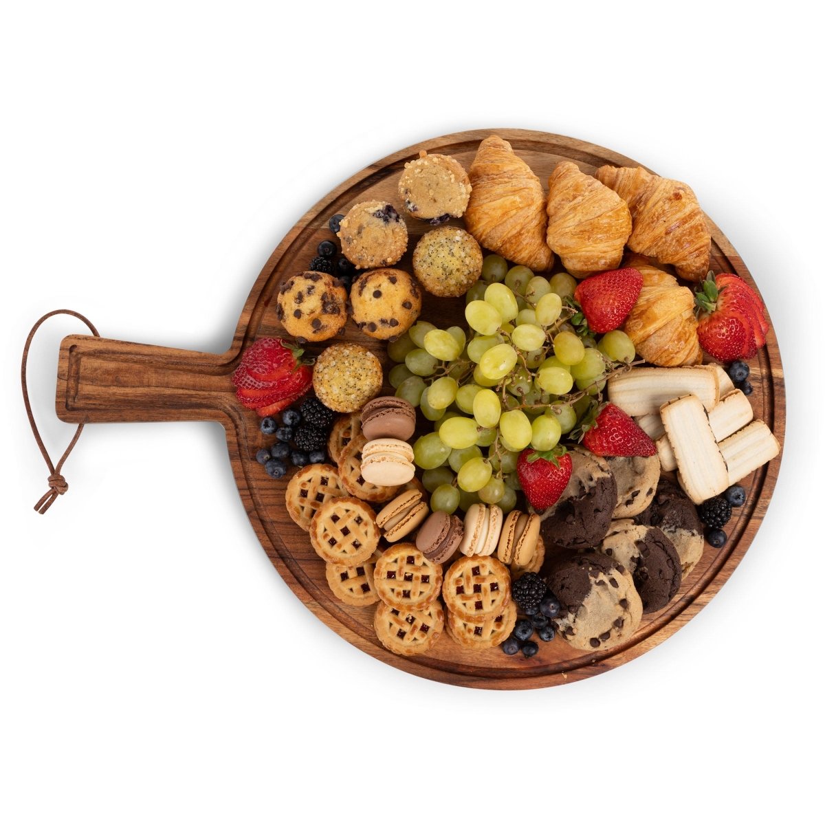 Picnic Time Family of Brands Tagliere Acacia Wood Round Charcuterie & Serving Board