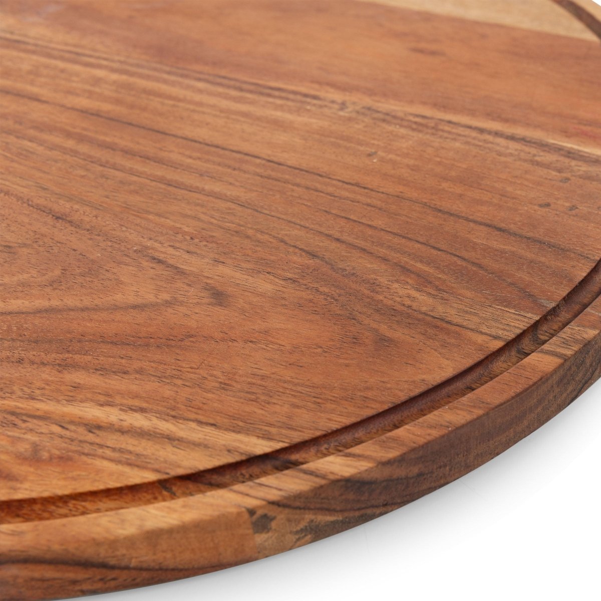 Picnic Time Family of Brands Tagliere Acacia Wood Round Charcuterie & Serving Board