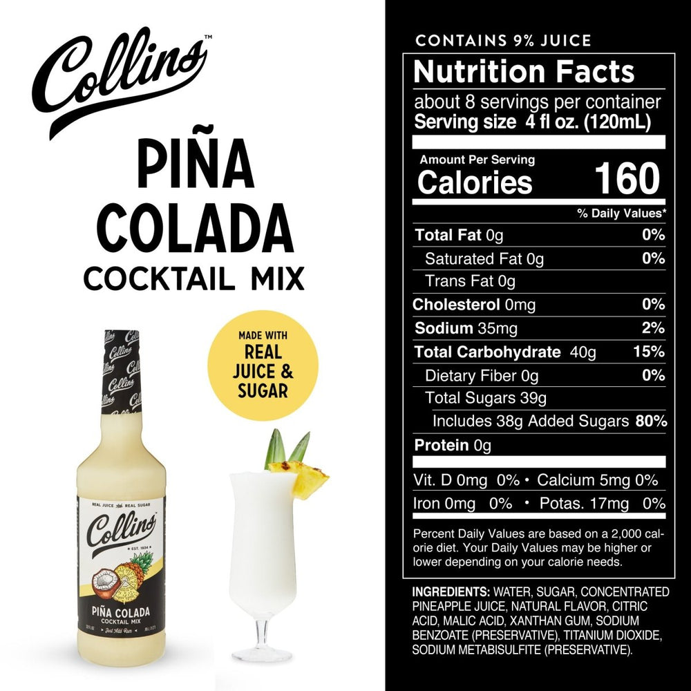 
                      
                        Collins Piña Colada Cocktail Mix, 32 oz - lily & onyx
                      
                    