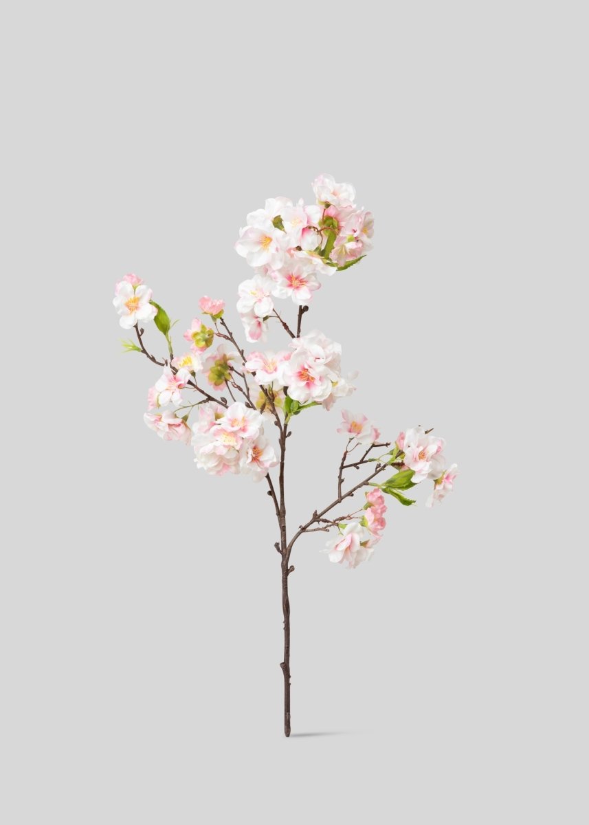 Afloral Pink Fake Cherry Blossom Branch Pick - 18" - lily & onyx