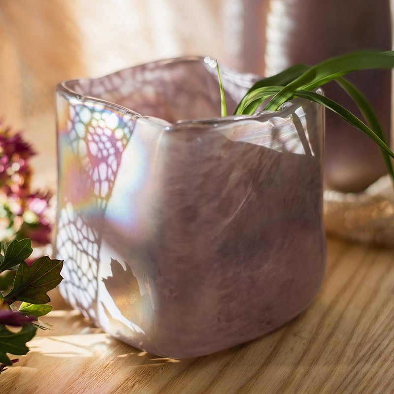 RusticReach Pink Morandi Color Art Glass Vase - lily & onyx