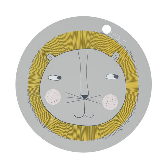 oyoy.us Placemat Lion - Light Grey - lily & onyx