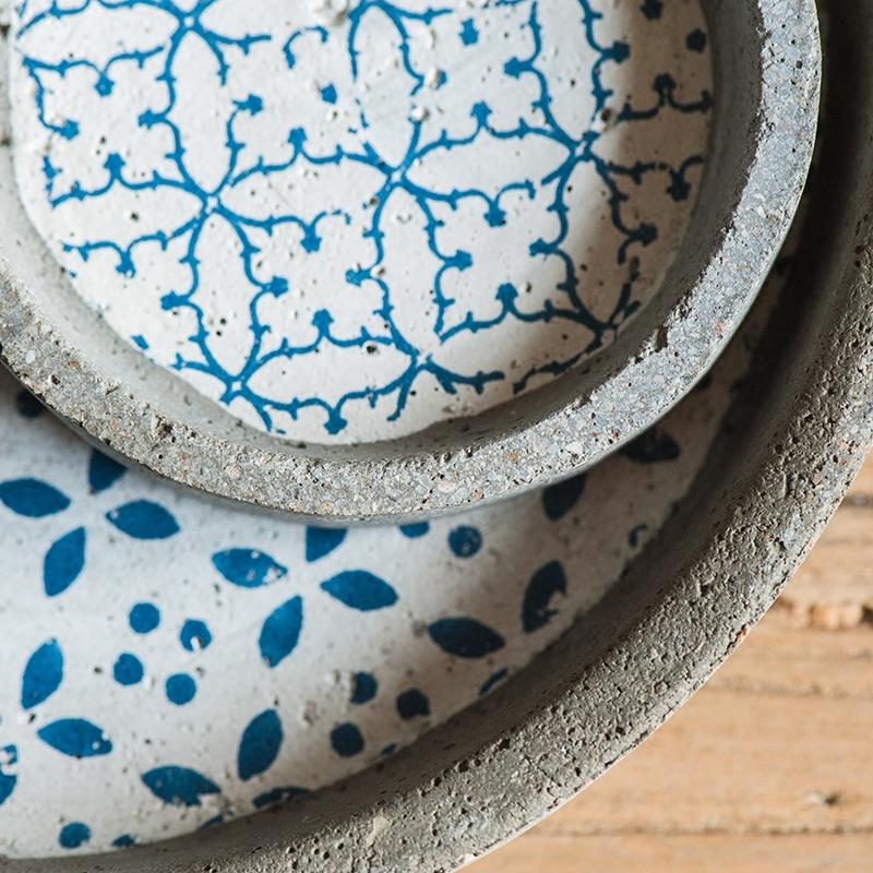 
                      
                        Blue Pattern Cement Plant Saucer & Tray, Set of 2
                      
                    