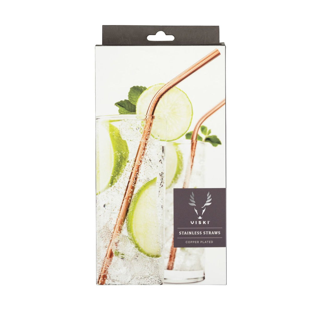 
                      
                        Viski Polished Copper Cocktail Straws, Set of 4 - lily & onyx
                      
                    