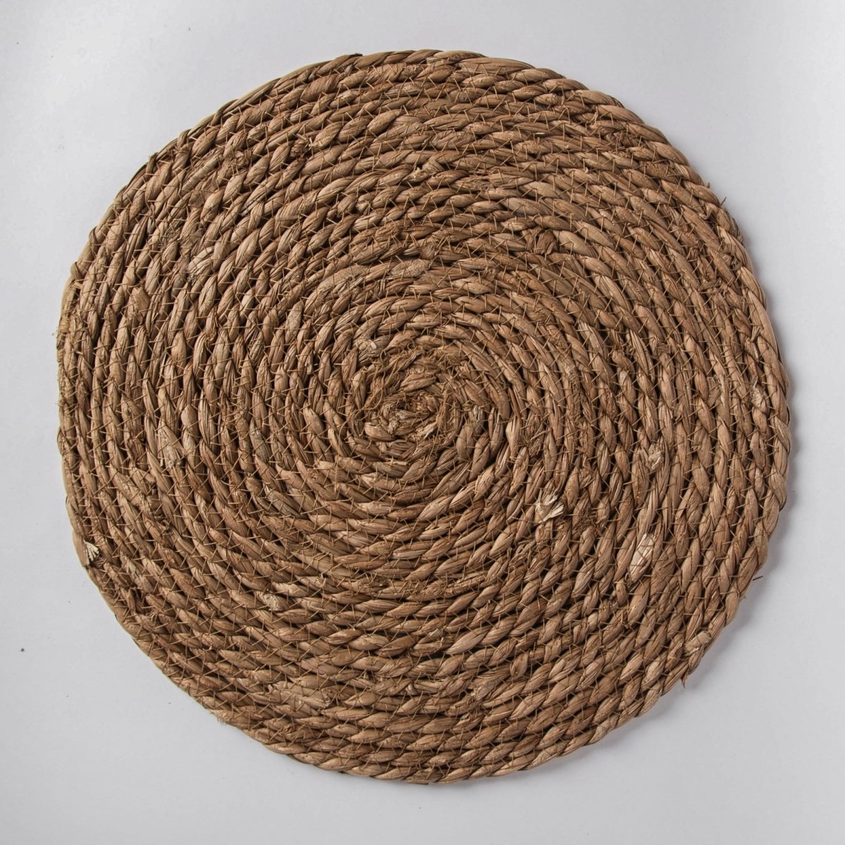 Porto Boutique 14" Round Rattan Placemat - Handwoven Natural Sustainable Dining