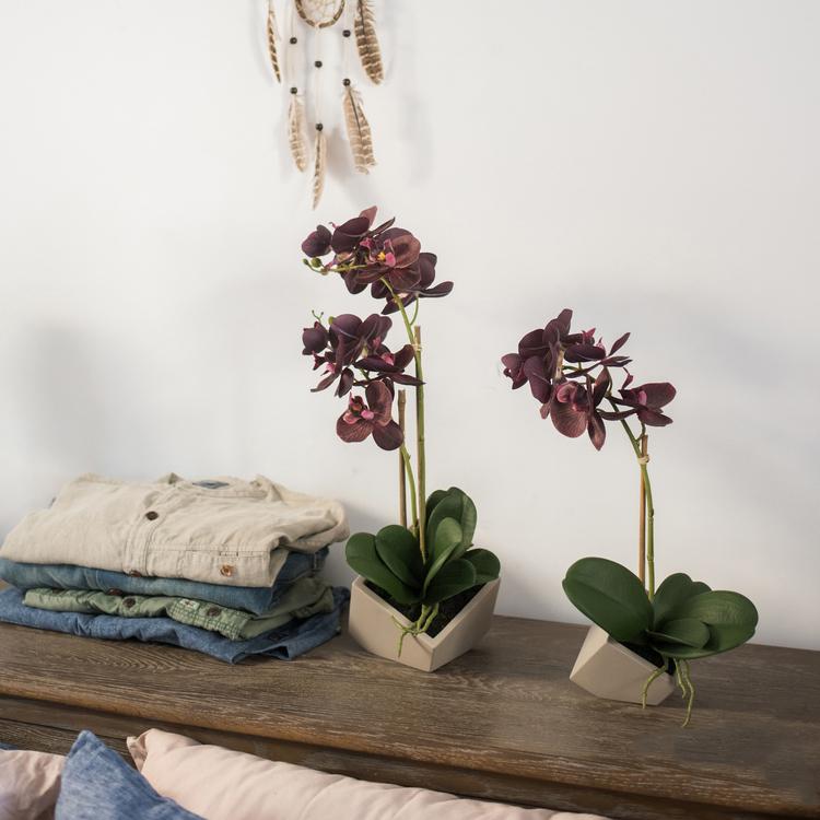 
                      
                        Artificial Purple Silk Orchid Potted Flower Arrangement
                      
                    