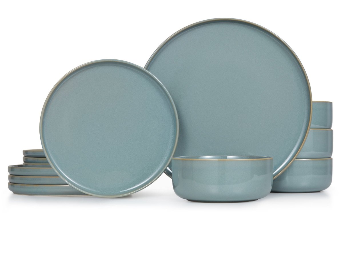Powered by People Somerset 12-Piece Ceramic Dinnerware Set | Service for Four