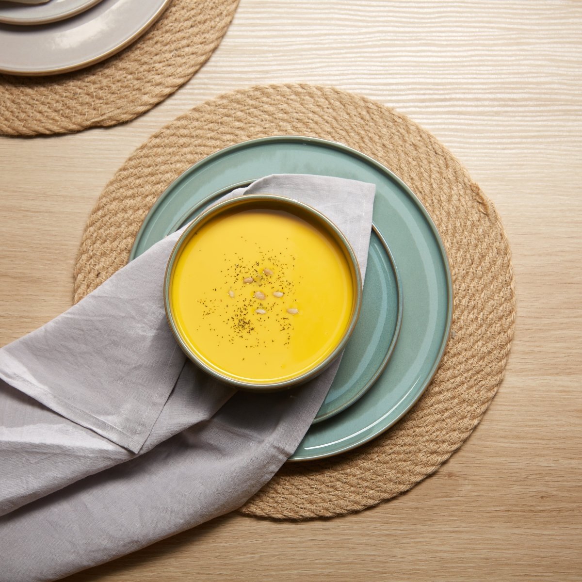 Powered by People Somerset 12-Piece Ceramic Dinnerware Set | Service for Four