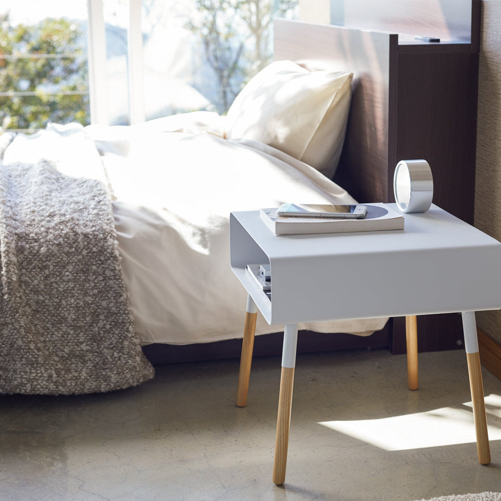 
                      
                        Steel Storage Table with Wood Legs, Tall - 23" H
                      
                    