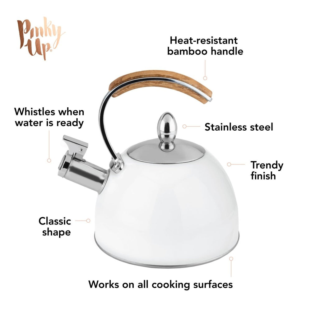 
                      
                        Pinky Up Tea Presley Tea Kettle, White - lily & onyx
                      
                    