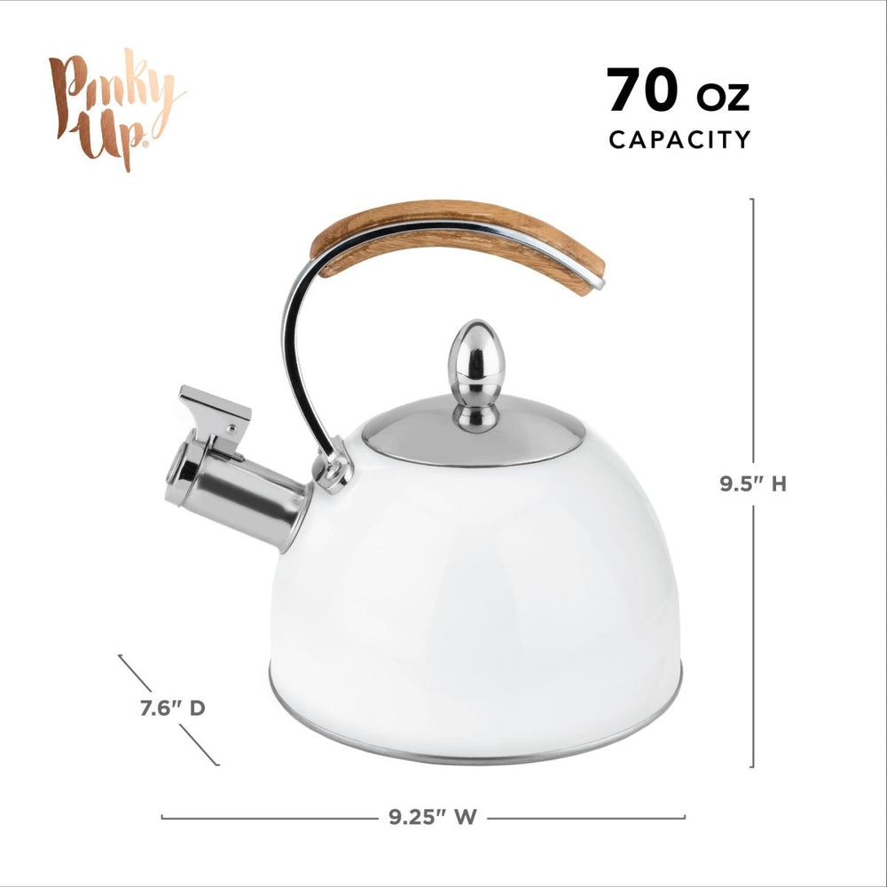 
                      
                        Pinky Up Tea Presley Tea Kettle, White - lily & onyx
                      
                    