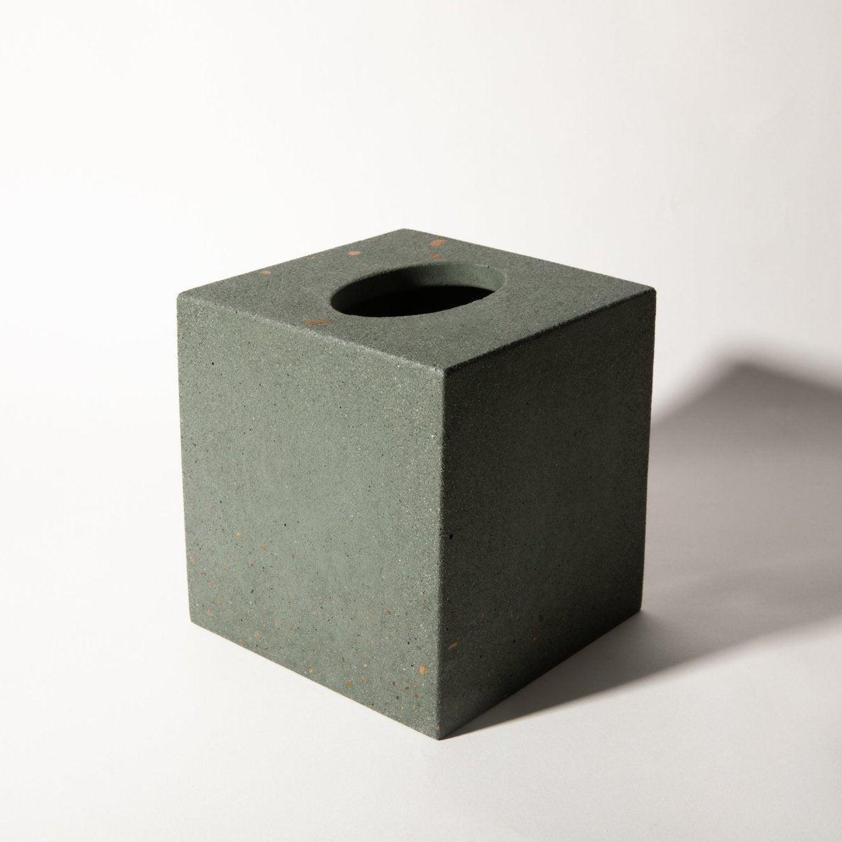 Pretti.Cool Tissue Box Cover | Dark Green Terrazzo