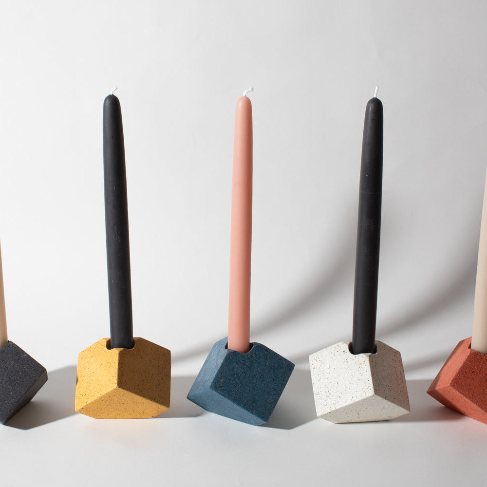 
                      
                        Cube Candlestick Holder | Cobalt Terrazzo
                      
                    