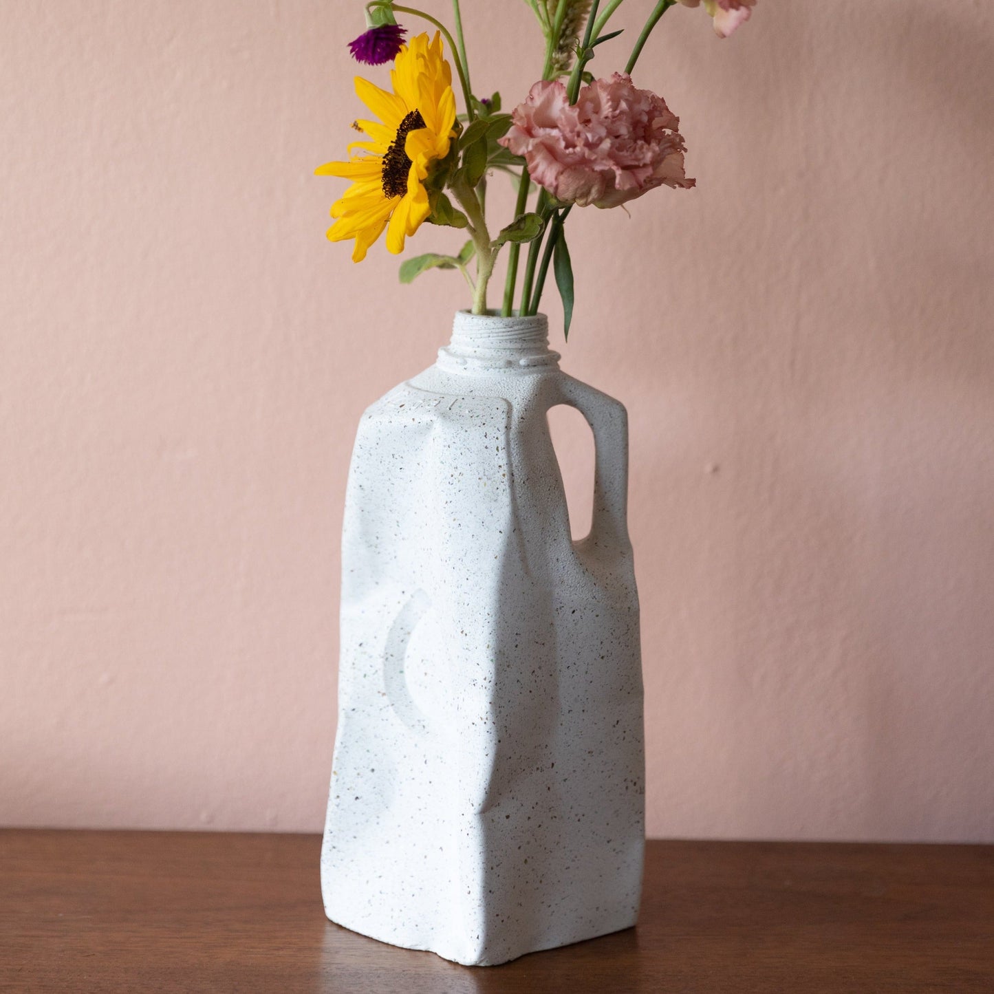 Milk Jug Vase | White Terrazzo