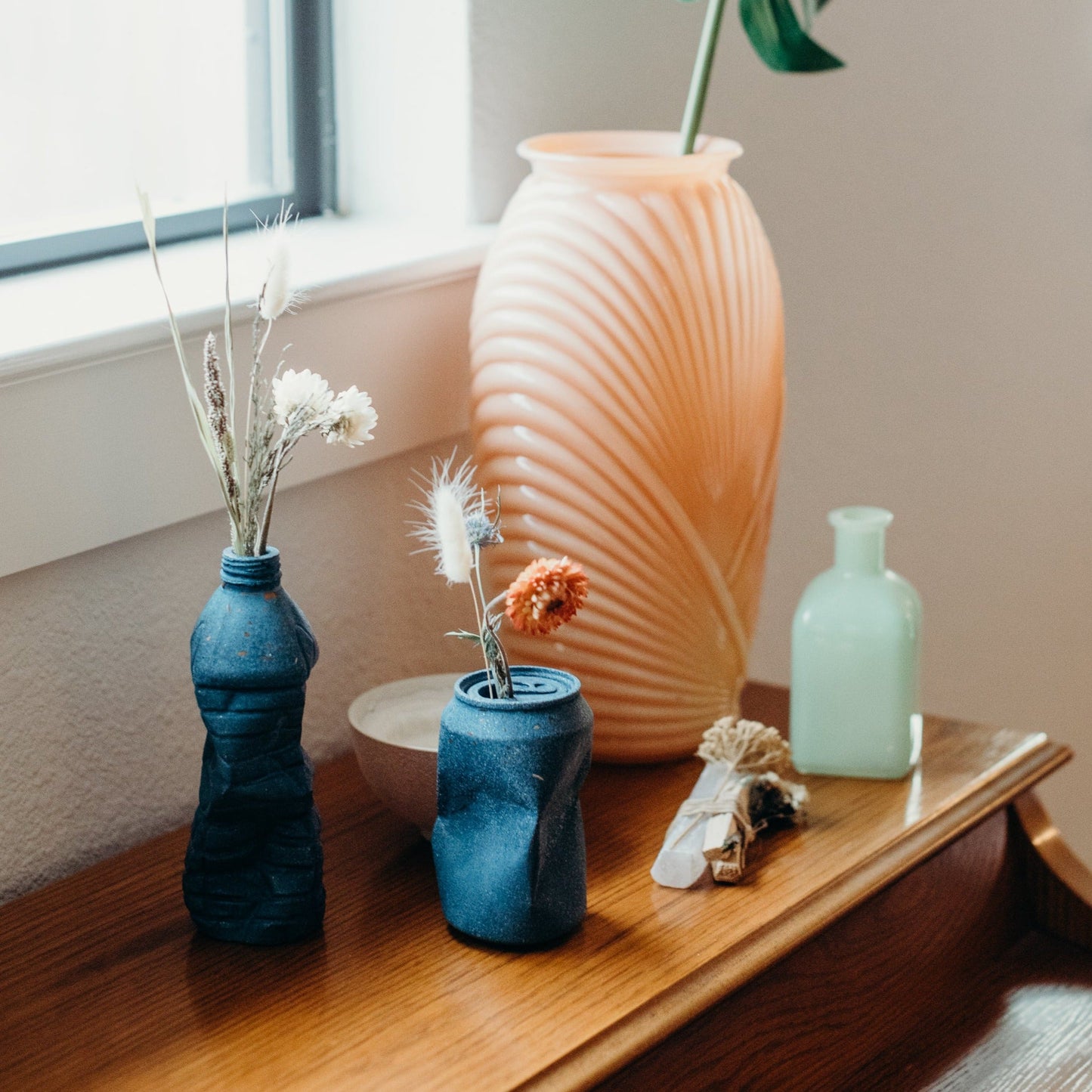 Water Bottle Vase | Cobalt Terrazzo