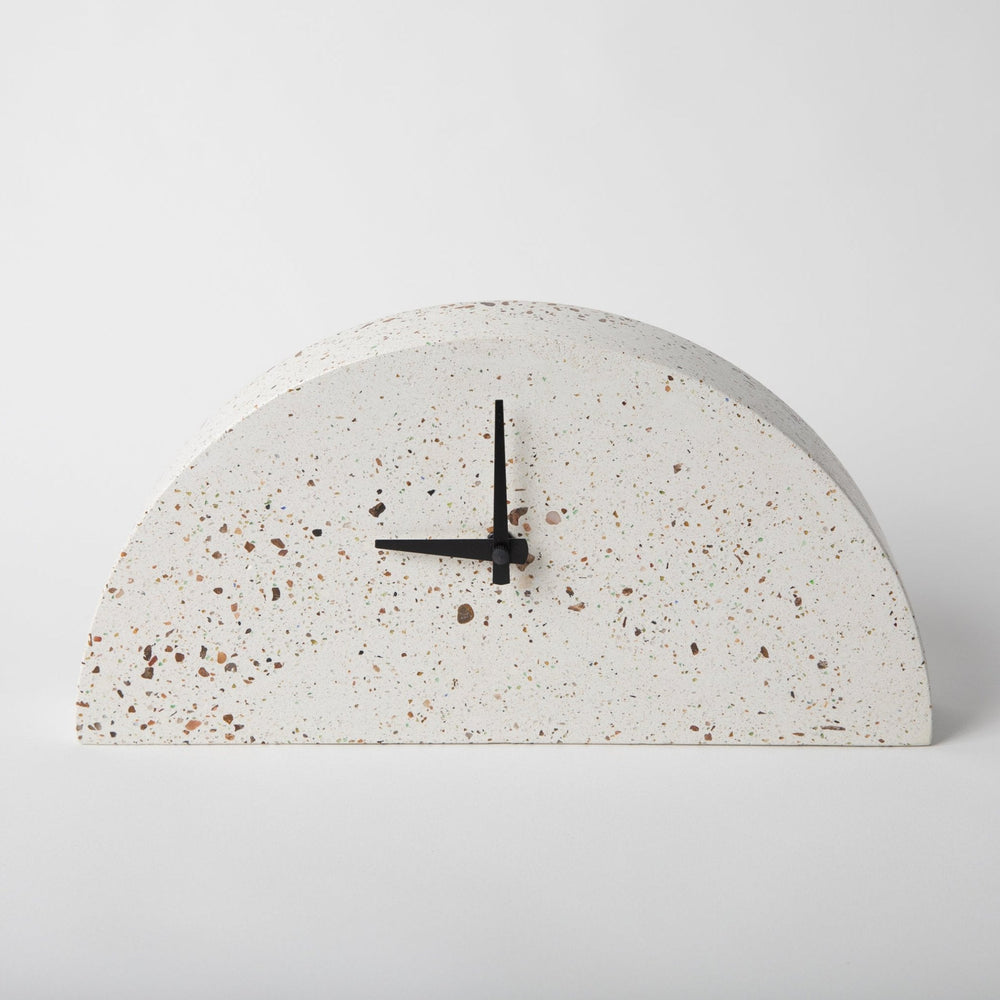 Mantel Clock | White Terrazzo