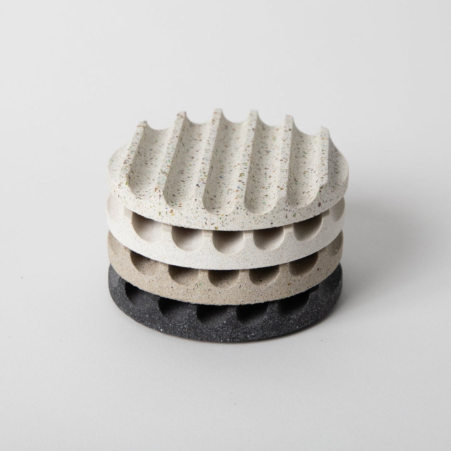 Terrazzo Grey Scale Coaster Set