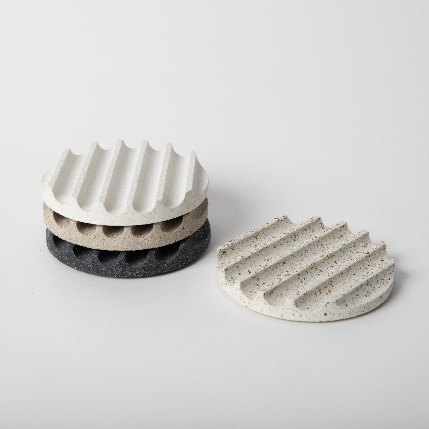 Terrazzo Grey Scale Coaster Set