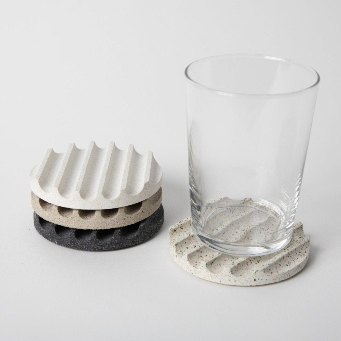 Terrazzo Grey Scale Coaster Set
