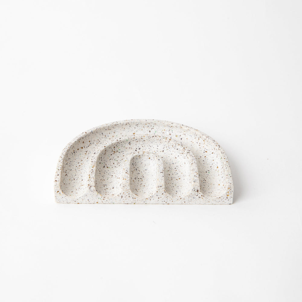 Sponge Rest & Soap Dish | White Terrazzo