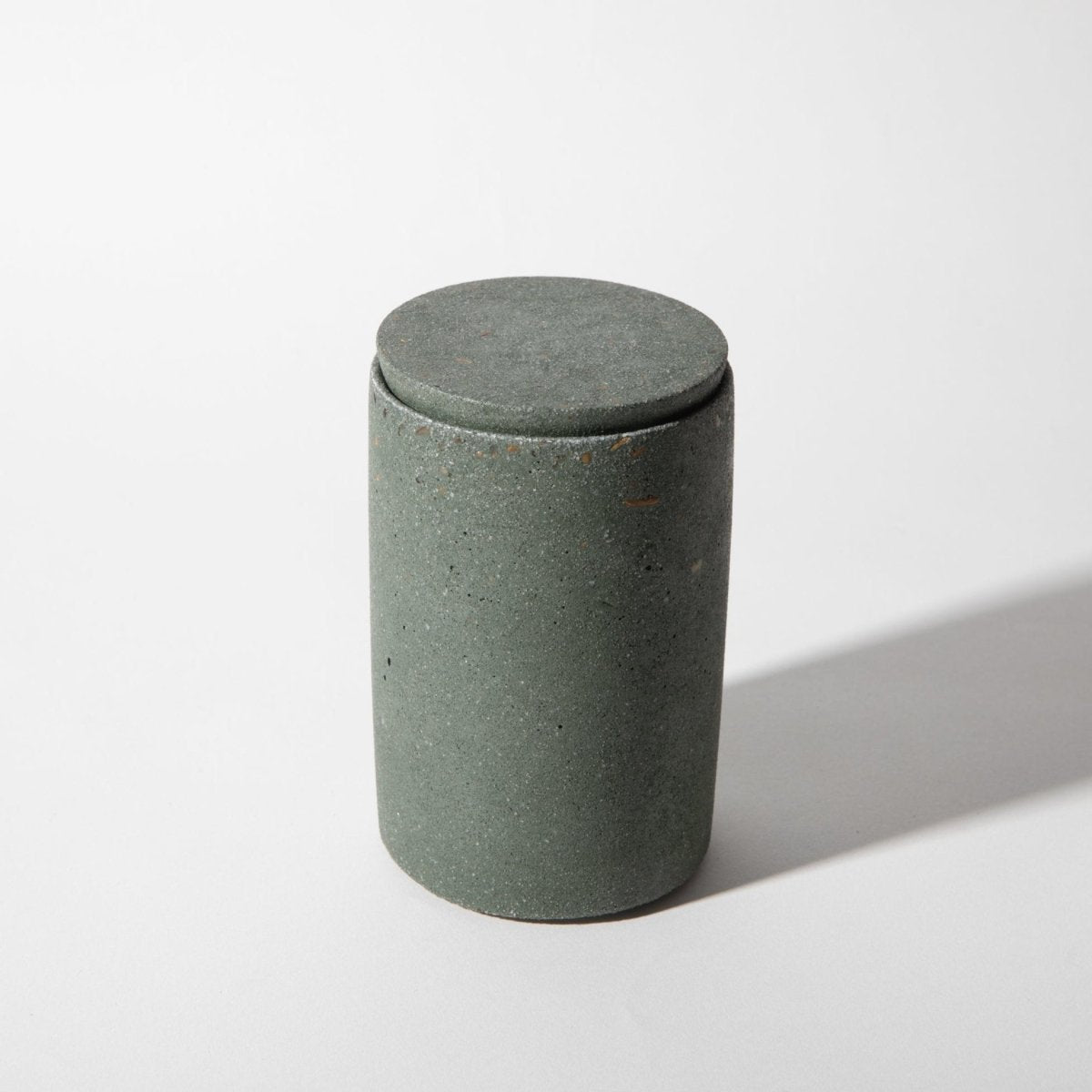 Pretti.Cool Concrete Cotton Swab Holder | Dark Green Terrazzo