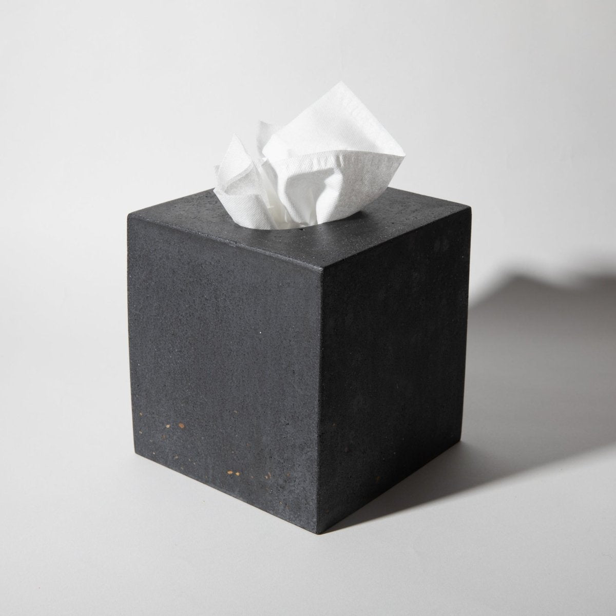 Pretti.Cool Concrete Tissue Box Cover | Black Terrazzo