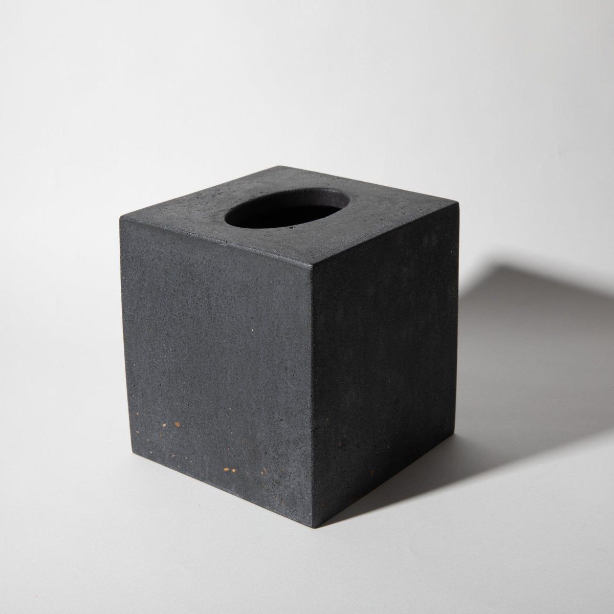 Pretti.Cool Concrete Tissue Box Cover | Black Terrazzo