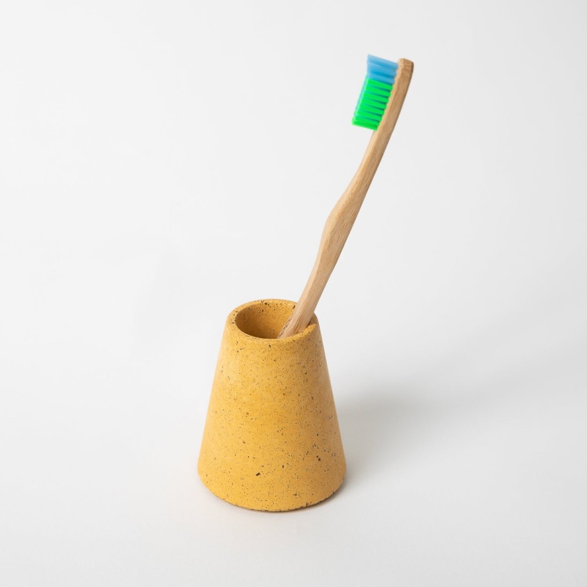 Pretti.Cool Concrete Toothbrush Holder | Marigold Terrazzo