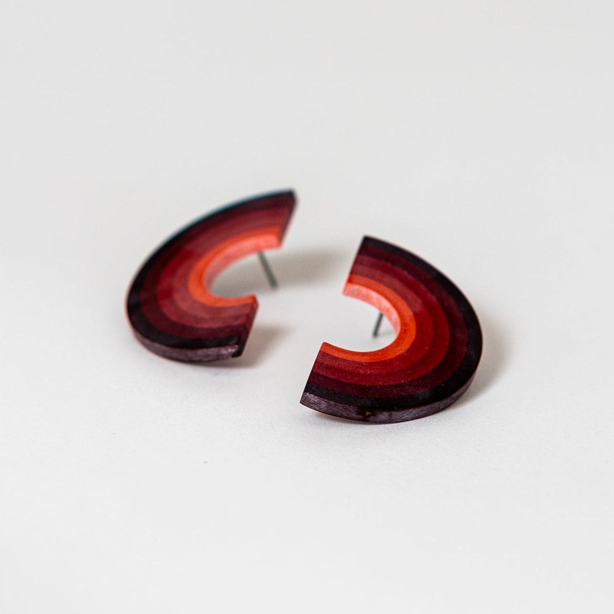 Pretti.Cool Double Rainbow Earrings | Pomegranate