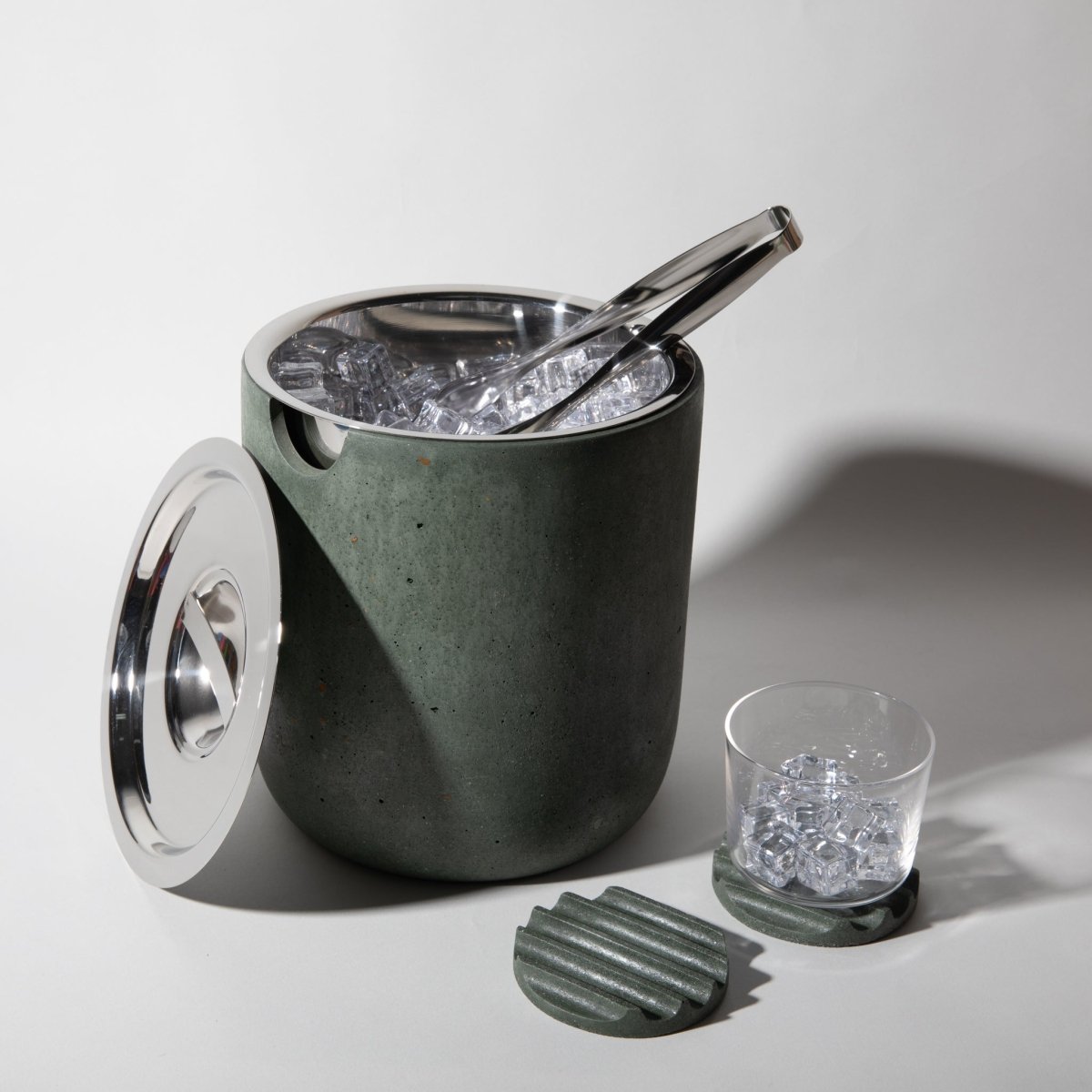 Pretti.Cool Ice Bucket | Dark Green Terrazzo
