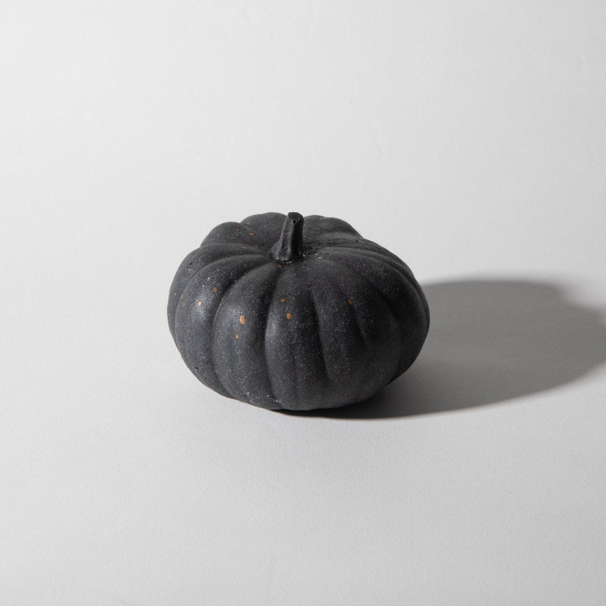 Pretti.Cool Mini Black Terrazzo Concrete Pumpkin Figurine - 3.5" Fall Decor
