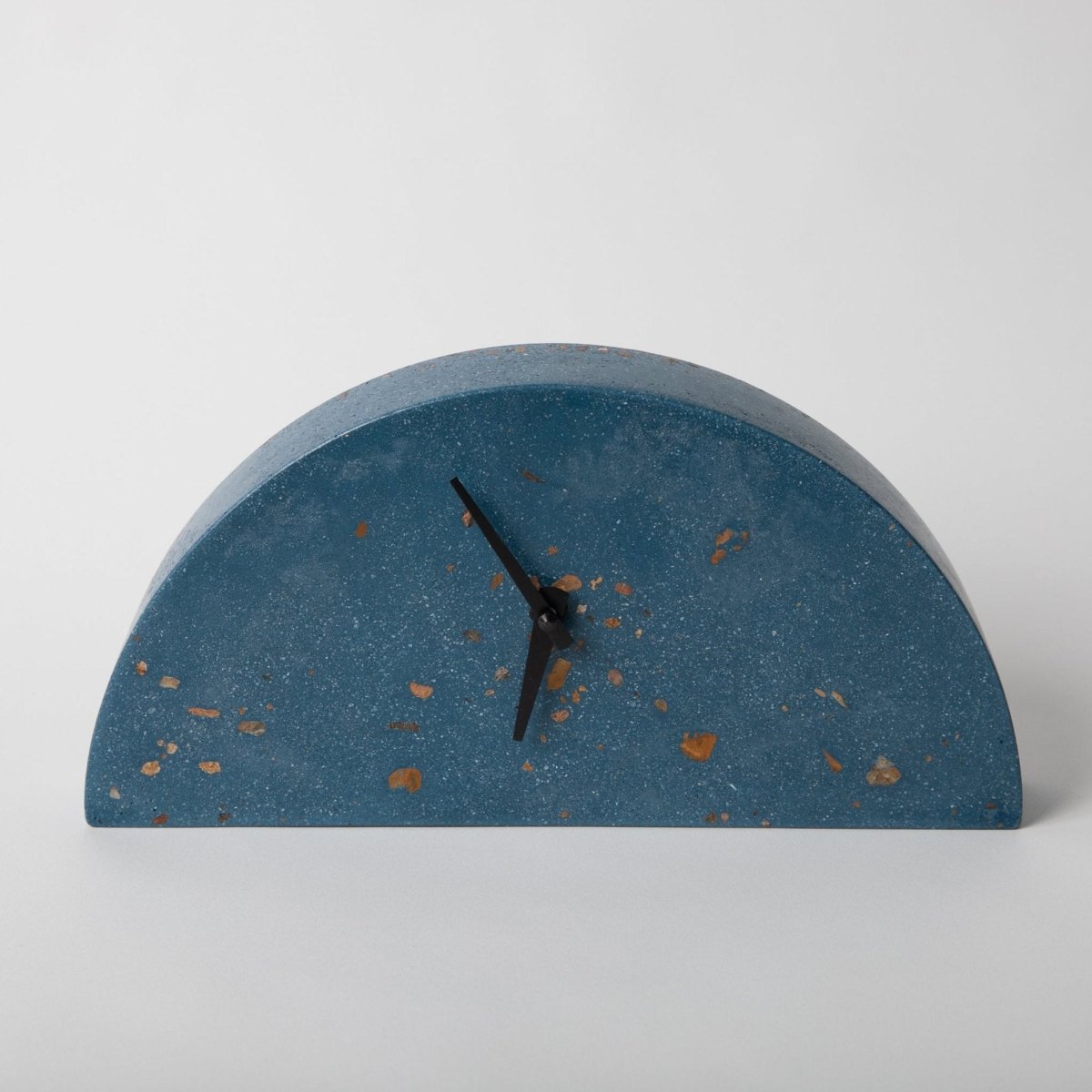 Pretti.Cool Modern Mantel Clock | Cobalt Terrazzo